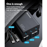 100W Usb C Charger, Gan Type C Fast Wall Charger For Macbook Pro/Air, Google P