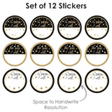 Big Dot of Happiness New Year's Eve - Gold - 2026 New Years Eve Party Funny Name Tags - Party Badges Sticker Set of 1