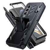 For Samsung Galaxy Z-Fold-4 Case: Military Grade Hinge Protection S-Pen Holder Heavy Duty Shockproof 360 Full-Body Protective Phone Cover With Kickstand For Galaxy Zfold 4 5G 2022 (Black)