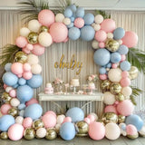 Gender Reveal Balloons Arch Diy Pink And Blue Balloon Garland Double S
