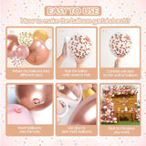154Pcs Rose Gold Balloon Arch Garland Kit, Metallic Rose Gold And Pink Gold White Balloons For Birthday Baby Shower Bachelorette Wedding Bridal Shower Decorations