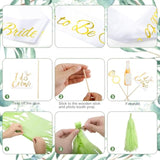 Bachelorette Party Decorations Supplies, Sage Green Bridal Shower Decorations Bride To Be Sash Veil, Nude White Gold Confetti Heart Balloons, Photo Booth Props, Fringe Curtains, Paper Tassels