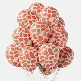 50pcs Giraffe Print Balloons – 12" Jungle Safari Baby Shower Party Decor