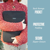 Laptop Sleeve, Padded Sleeve For Laptops And Tablets With Zip Closure (Black, Small)