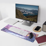 Large Mouse Pad Beautiful Winter Landscape Gaming Mousepad Extended Keyboard Mouse Mat Desk Pad Non-Slip Stitched Edge Rubber Table Mat,31.5 X 11.8 Inch