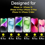 6-Pack iPhone 13-15 Camera Lens Protector 9H Case Friendly