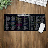 Linux Commands Long Linux Cheat Sheet Mouse Mat For Software Engineers Hackers And Programmers Software Computer Accessories Gamer Mouse Pad, Laptop Pad Mat Qdh