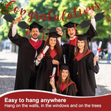 Class of 2026 Graduation Decorations Pre-Strung Glitter Congratulations Banner with Grad Cap Banner Graduation Garland for High School College 2026 Grad Party Supplies(Purplish Red)