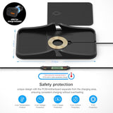 Wireless Car Charger Pad, Large Wireless Charging Pad For Car Non Slip Car Phone Holder Wireless Charger Compatible With Iphone 16 Pro Max 15 14 13 12, Samsung, Google (1 Meter Cable)