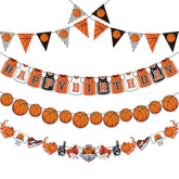 Basketball Happy Birthday Banner, Basketball Party Garland Bunting for Boys