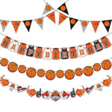 Basketball Happy Birthday Banner, Basketball Party Garland Bunting for Boys