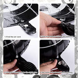 Race Car Balloons: Tire & Checkered Flag Foil Balloons - 18 Inch, 12 Pcs