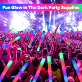 58 Pcs Led Foam Glow Sticks Bulk, Glow In The Dark Party Supplies With 3 Modes Colorful Flashing, Neon Party Favors For Birthday, Wedding, Carnival, Concert, New Year