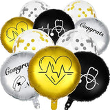 25 Pieces Nurse Graduation Balloons 18In 12In Foil Latex Nursing Graduation Decor