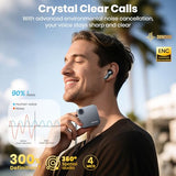Bluetooth Headphones 5.4 Wireless Earbuds 2-in-1 Case and Phone Stand Noise Cancelling Earbuds Powerful Bass in-Ear Bluetooth 70H Playtime 35dB