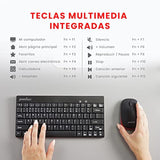 Perixx PERIDUO-712B ES Wireless Keyboard and Mouse Combo - Black - Español QWERTY