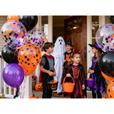 Purple Orange Black Balloons 12 Inch Confetti Latex 60 Pack Birthday Halloween Party