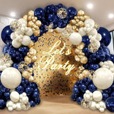 Navy Blue & Gold Balloon Arch Kit: Party Decorations