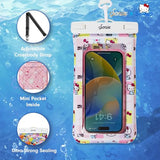 Sonix x Sanrio Waterproof Phone Pouch - Floating Phone Case Dry Bag w/Crossbody Lanyard - Beach Cruise Travel Essentials - Compatible w/All Devices,