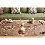 Lighted Garland Snow Flocked 6Ft 48 Led Battery Operated Pre-Lit Twig Vine Winter Christmas Party Decoration Indoor Outd