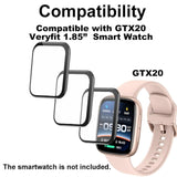 3D Screen Protector Compatible With Enomir Antfit Tensky Veryfit Gtx20 1.85 Inches Fitness Tracker Smart Watch, Pmma Material, Anti-Shatter, Full Coverage, With Non-Slip Pad Sticker, 3-Pack