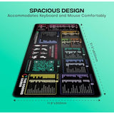Excel Shortcut Keys Extended Large Mouse Pad – Xl Water-Resistant Cheat Sheet Mat For Mac & Pc With Quick Spreadsheet Shortcuts & Qr Code For More Tips