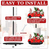 Christmas Paper Towel Holder Large Christmas Gnome Truck Kitchen Decor Accessories Metal Paper Towel Holder Stand Xmas Farmhouse Rustic Indoor Home Bathroom Kitchen Living Room Decor For Countertops