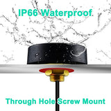 Wifi Puck Antenna Dual Band 2.4G 5.8 Ghz, 5Dbi Omni-Directional Mini Screw Mount Rp-Sma Male Antenna 5Ft Cable W/Sma Male To Rpsma Female Adapter For Wifi Router Hotspot Wireless Network Card