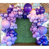 Purple Balloons Arch Garland Kit, 102Pcs 18In 12In 10In 5In Deep Dark Purple Balloons Different Sizes For Birthday Graduation Engagement Mermaid Theme Halloween Party Decorations
