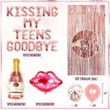 Luxury Kissing My Teens Goodbye Balloon Banner Birthday Party Balloons 20Th Birthday Party Decor Twenties Birthday Party Decorations