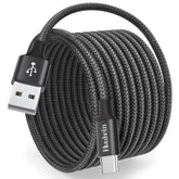 Usb Type C Cable 10 Ft, Long Usb A To Usb C Cable Fast Charging, 10Ft Usbc Charger Cord For Samsung Galaxy S21 S20 S10 S9 Note 10 9, Pixel, Ps5 Controller (Black)