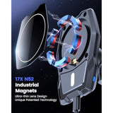 Magnetic Wireless Charging Car Mount Cd Phone Holder Compatible With Magsafe Iphone (Black)