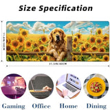 Dog Gaming Mouse Pad Extended Desk Computer Keyboard Laptop Mouse Pads For Gaming Home Office Work, Large Long Desk Mat Mousepad With Non-Slip Rubber Base 31.5×11.8Inch(9)