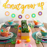 Donut Party Supplies Glitter Donut Banners Donut Grow Up Banner Garland Glitter Donut Grow Up Parper Banner Backgound String Happy Birthday Party Supplies Wall Decorations