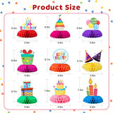 9pcs Colorful Honeycomb Birthday Table Centerpieces Decor