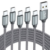 Usb Type C Cable,Usb A To Usb C 3A Fast Charging (3.3Ft 5-Pack) Braided Charge Cord Compatible With Iphone 16 Pro Max/15 Pro Max Plus,Samsung Galaxy S10 S9 S8,Note 9 8,A11 A20 A51,Lg G7 V30 V35