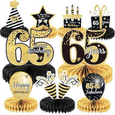 9pcs 65th Birthday Centerpieces Cheers to 65 Years Table Decorations