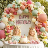 Pastel Balloon Arch Kit: Double Stuffed Sage, Peach, & Sand Balloons