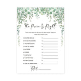 Baby Shower Games Price Is Right, Jungle Games Card, Gender Reveal Party Supplies, Baby Shower Party Supplies, Guess The Price - Set Of 30