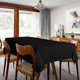 2-Pack Black Tablecloths 60x102 Inch Polyester Stain Wrinkle Resistant Cover