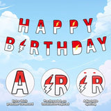 Pre-Strung Cartoon Red & White Banner Animation Birthday Party Garland