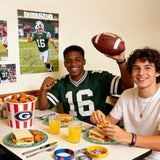 96Pcs Football Paper Plates And Napkins And Cups - Football Sport Party Supplies Football Birthday Party Decorations Celebratory Banquet Touch Down, Serves 24