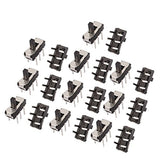 20 Pcs 2 Position Straight 6P Dpdt Micro Slide Switch Latching Toggle Switch