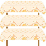Sunshine Party Tablecloths (Set of 3): Boho Baby Shower Decor