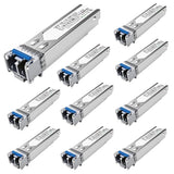 10Pack 1.25G Sfp Lc Module 1000Base-Lx Single-Mode Transceiver (Smf, 1310Nm, 20Km, Ddm) - Compatible With Cisco Glc-Lh-Smd, Ubiquiti Unifi, Meraki, Fortinet, Mikrotik, Tp-Link, Netgear, Aruba And More