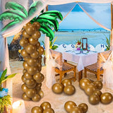 100Pcs Tropical Party Balloon Set β Palm Leaf & Coconut Balloons for Luau, Birthday, Shower