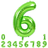 40-Inch Green Number Balloons 0–9 Foil Helium Birthday Party Decorations