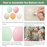 Dusty Green Pink White Balloon Garland Arch Kit,Green Blush Peach White Beige Nude Balloons Spring Balloon Arch Kit For Baby Shower Birthday Tea Party Fairy Party Gender Reveal Decorations