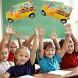 6Pcs Back To School Balloons - 28.3X20.9In Bus Balloon - School Bus Balloons For Classroom Decorations - First Day Of Schools Decoration