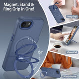 Magnetic Ring Stand Case for iPhone 17E/16E 6.1" - Slim Shockproof Kickstand Phone Case